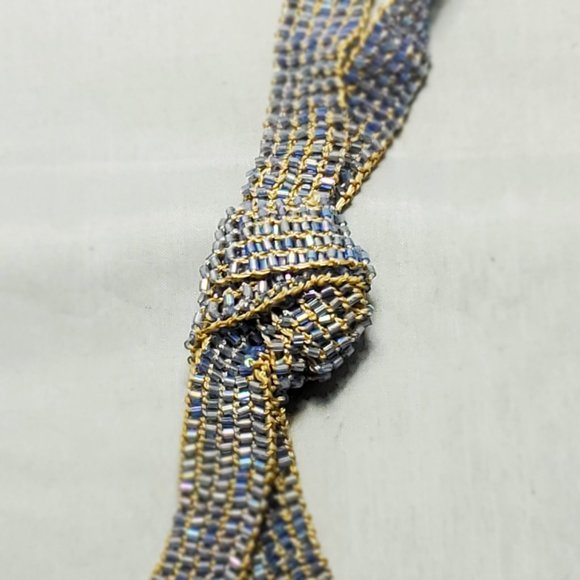 Macy's lavender seed bead with tassel scarf necklace - Picture 6 of 10